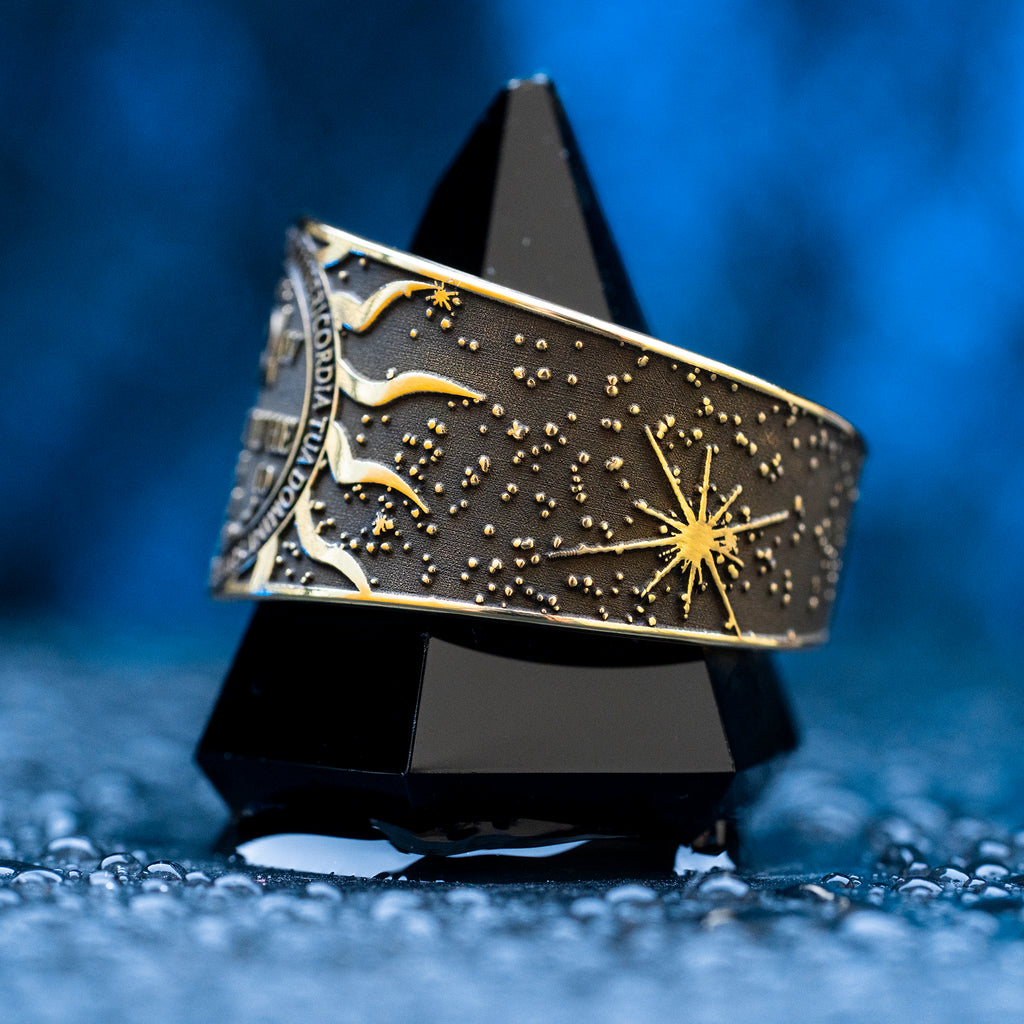 Archangel CAHETEL Seal Ring: Angel of Fortune and Divine Blessings, Goetia Solomon Kabbalah Amulet