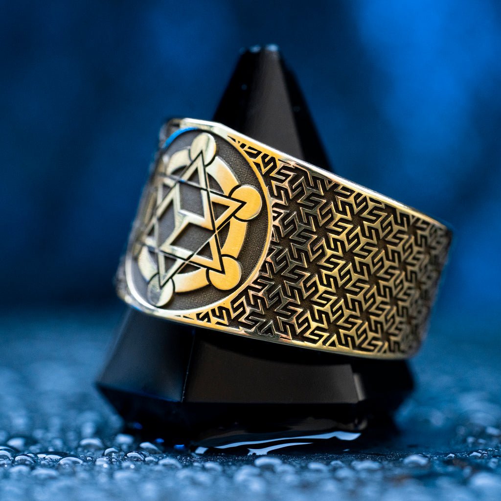 Antahkarana Ring: Sacred Geometry Spiritual Jewelry, Meditation Energy Symbol, Reiki Healing, Mind Body Soul
