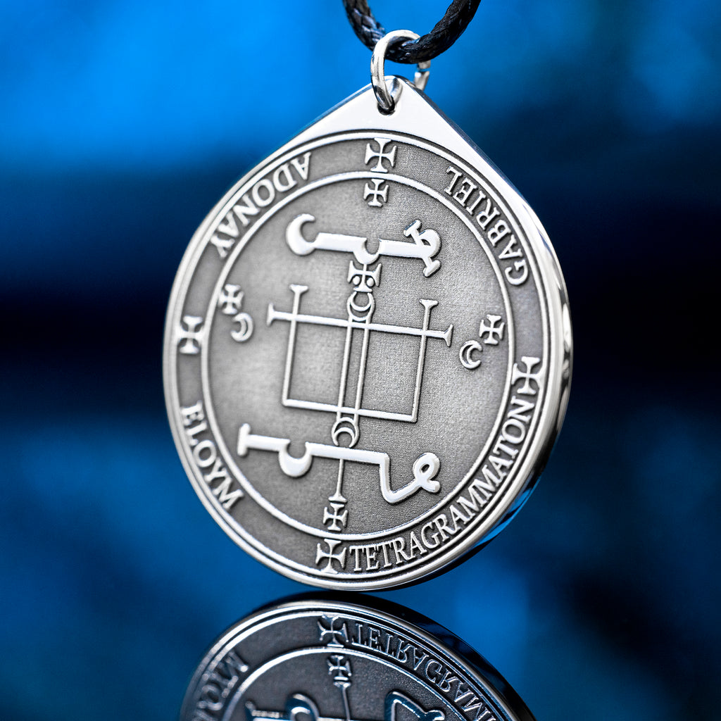 Archangel Gabriel Pendant: Angel of Restoration and Revelation, Protection Amulet, Solomon Goetia Kabbalah Talisman
