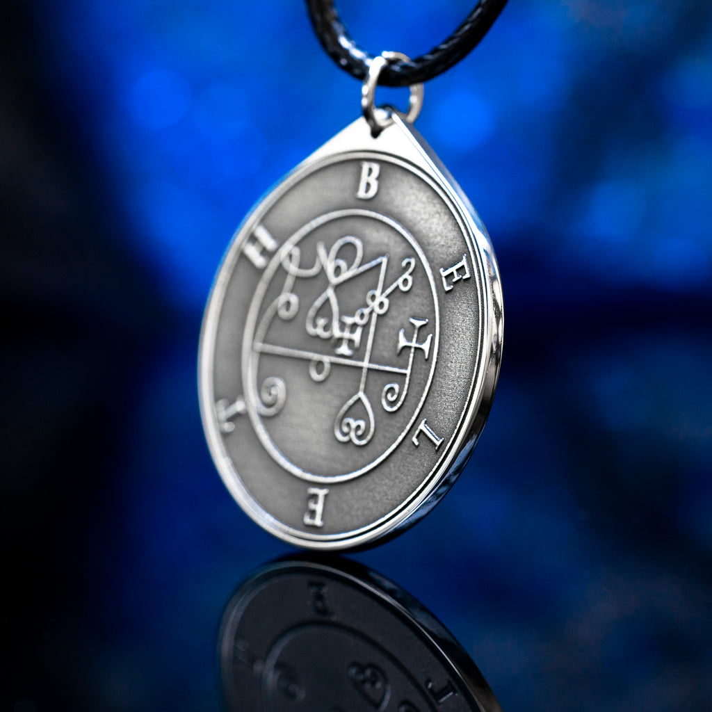 King Beleth seal Pendant with Ars Goetia symbolism of love, desire, attraction, music, and royal demonic power