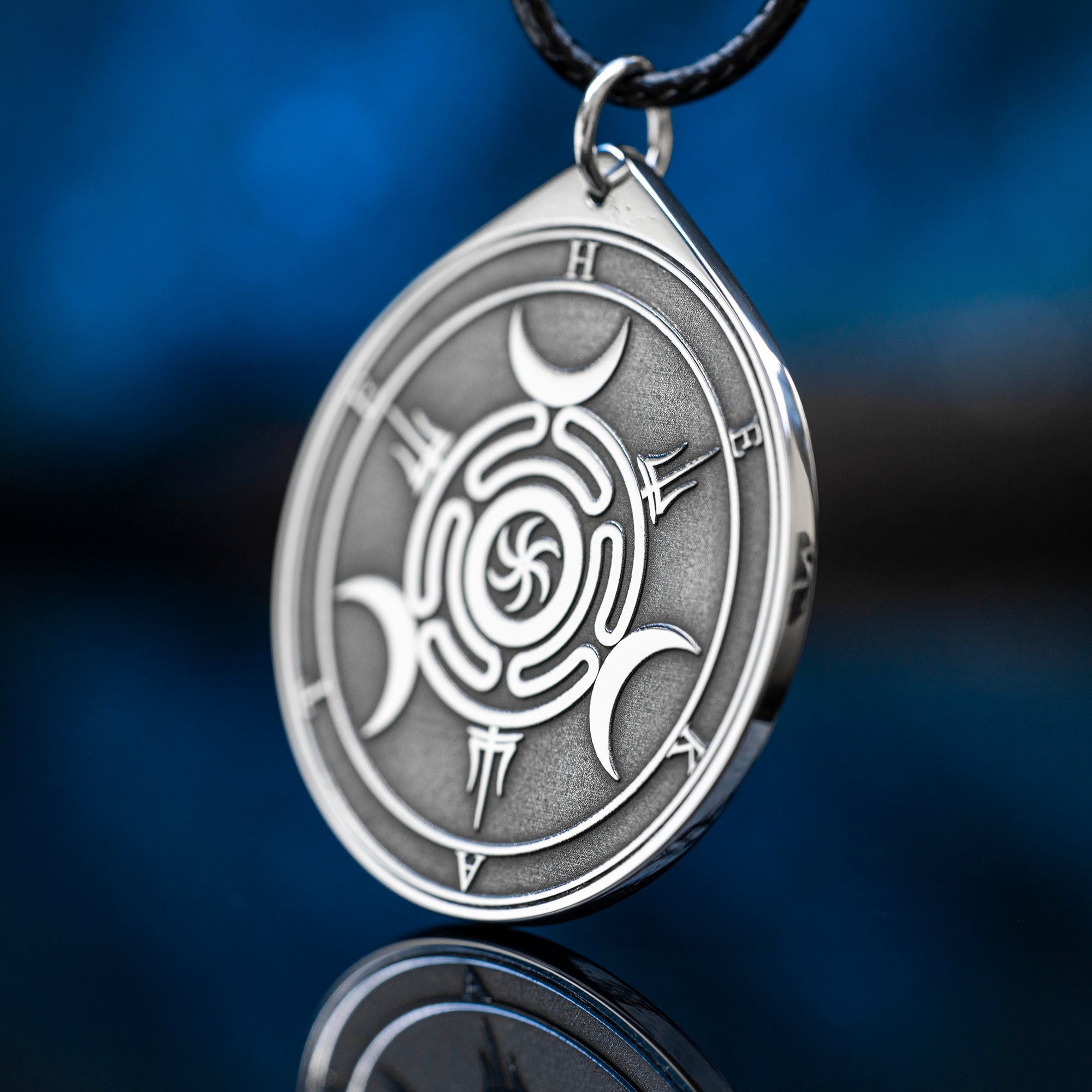 Hecate Wheel Pendant: Strophalos Moon Goddess Amulet
