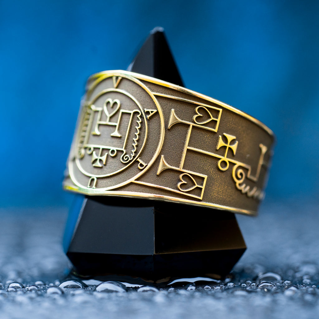 Vapula Seal Ring: Goetia Sigil of Duke Vapula, Spirit of Knowledge and Craftsmanship