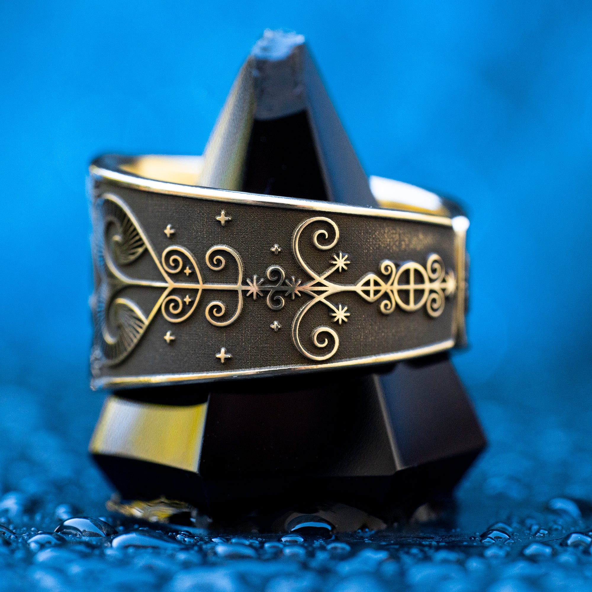Erzulie Freda Ring: Love and Beauty Spirit, Passion, Romance, Veve Amulet, Yoruba Voodoo Talisman