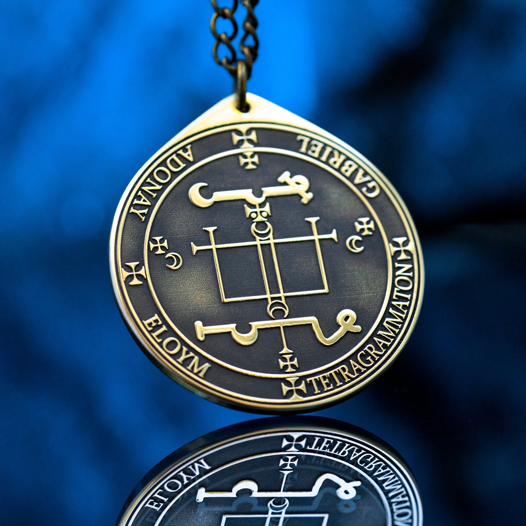 Archangel Gabriel Seal of Solomon Pendant: Kabbalah Amulet Talisman