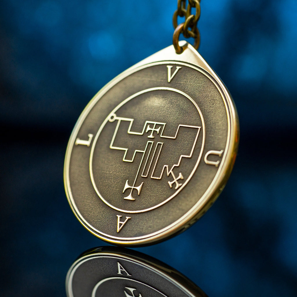 Duke Vual Brass Pendant: Lesser Key of Solomon Amulet