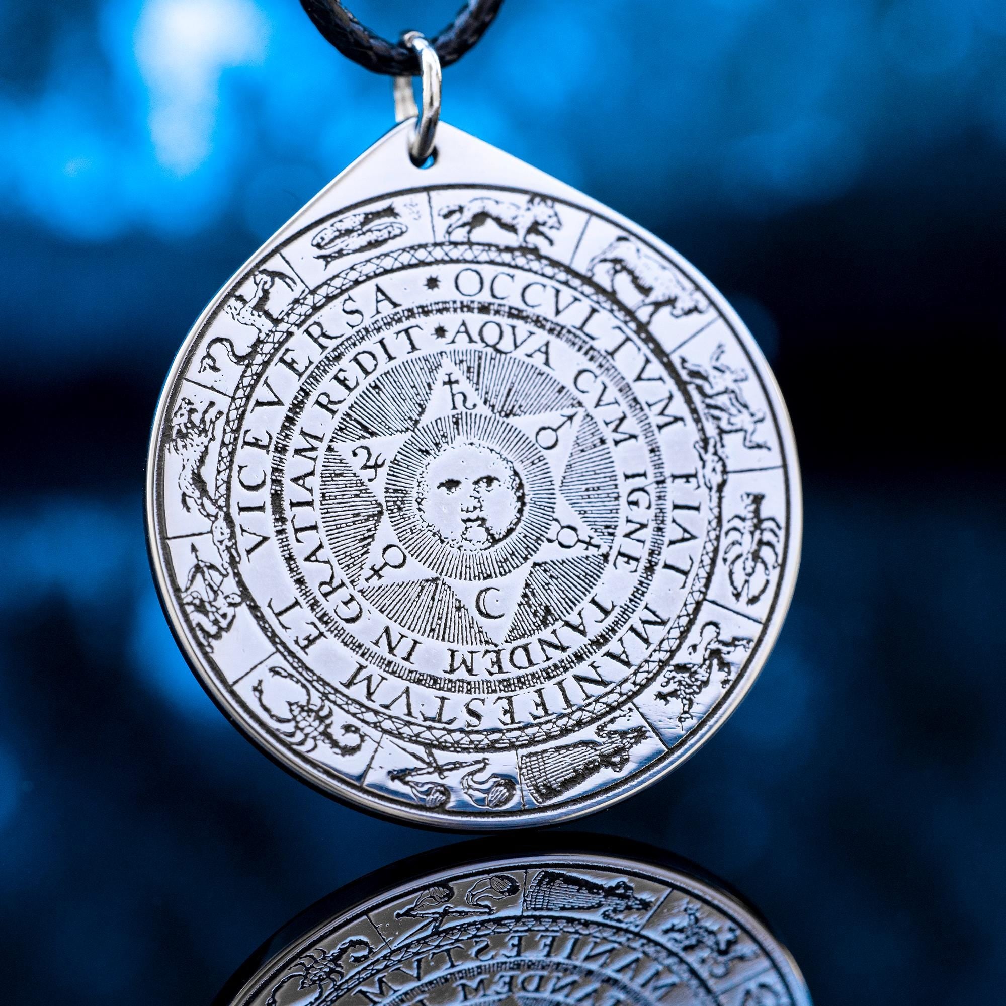 Paracelsus Seal Stainless Steel Pendant: Alchemical Amulet