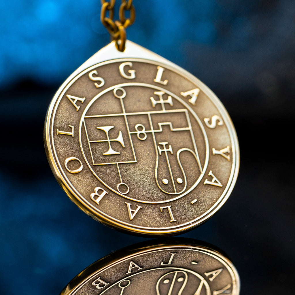 Glasya-Labolas Seal Pendant: Demon of Bloodshed & Knowledge, Solomon Kabbalah Amulet