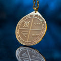 Third Pentacle of Jupiter pendant with Solomonic seal engraved as an occult talisman necklace