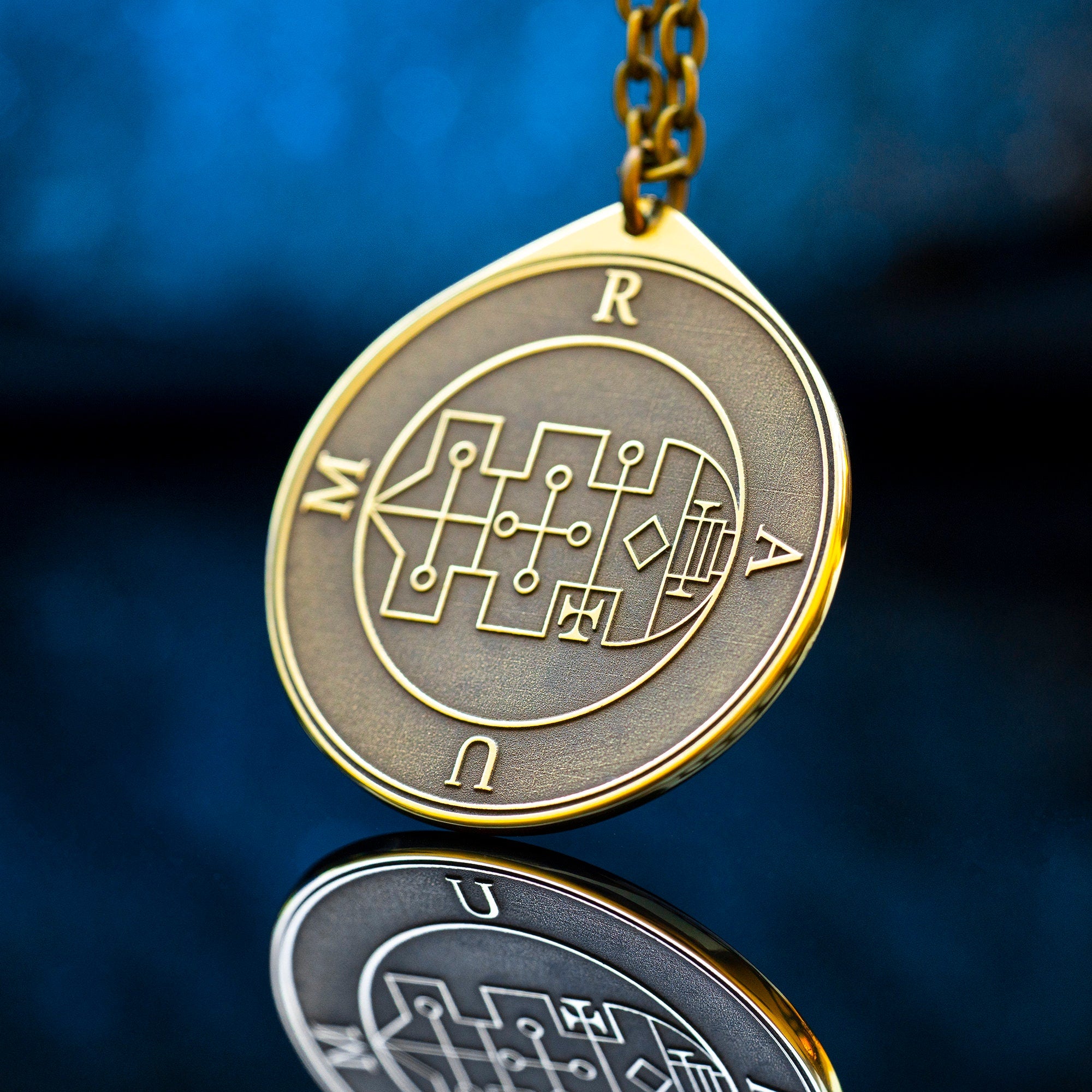 Raum Seal Pendant: Demon of Love between Friends and Foes, Solomon Seal amulet kabbalah occult magic goetia