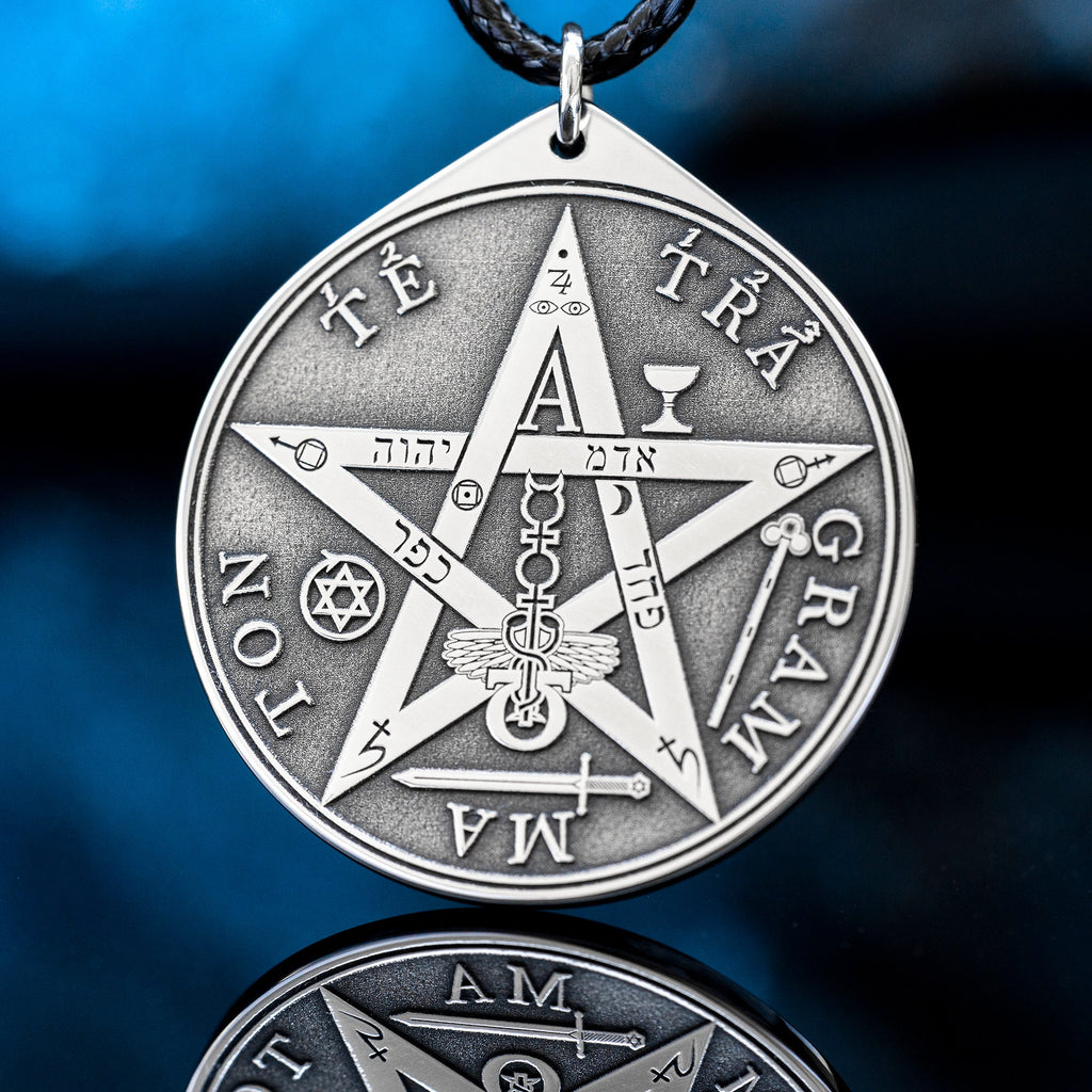 Tetragrammaton Pentagram Pendant: Solomon Seal Kabbalah Amulet