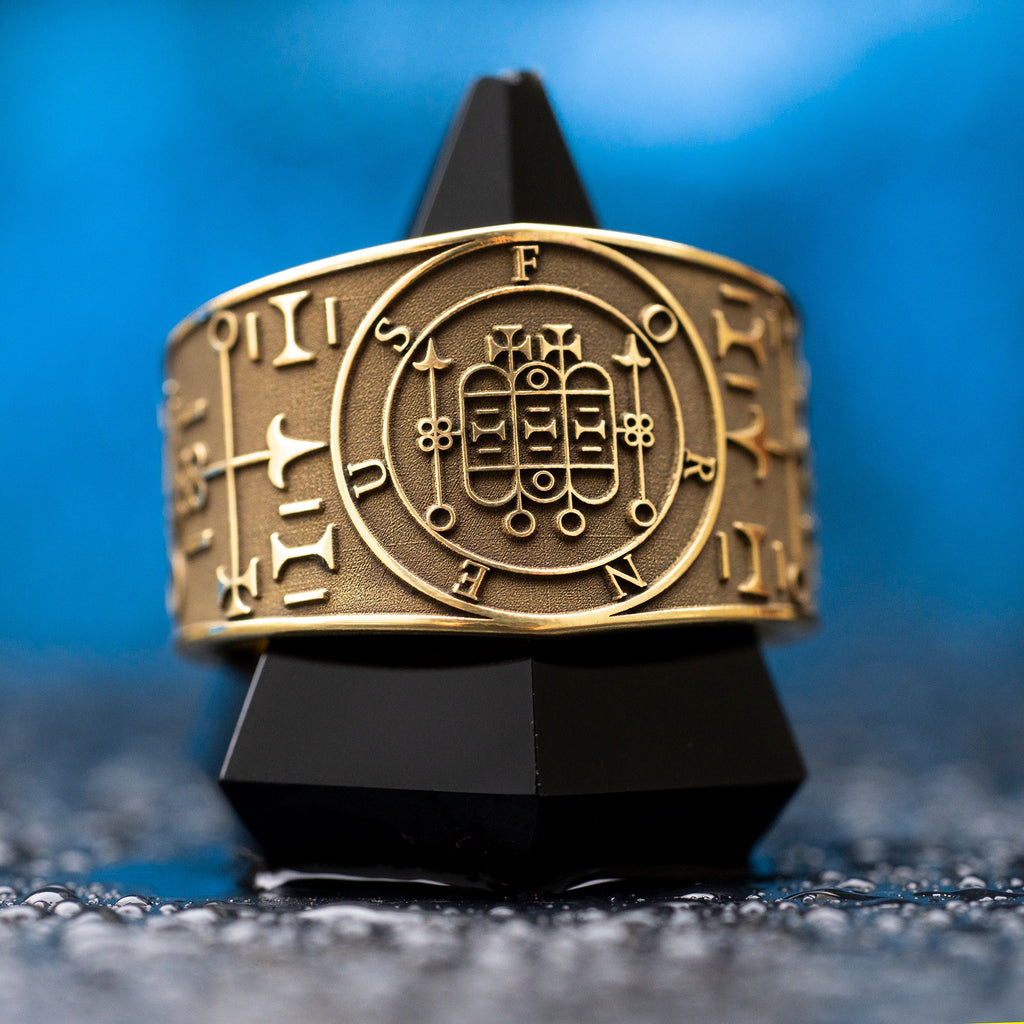 Marquis Forneus Brass Ring: Lesser Key of Solomon Seal, Adjustable