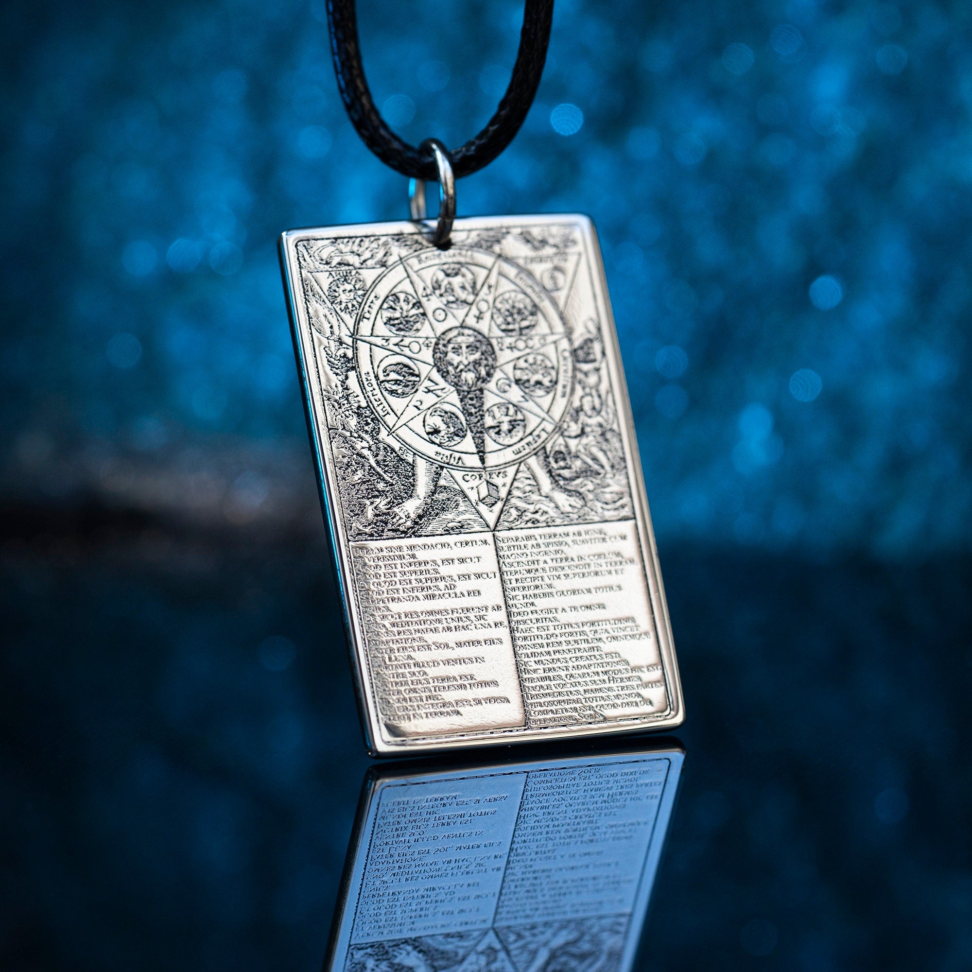 Emerald Tablet Pendant: Azoth of the Philosophers Alchemy Amulet