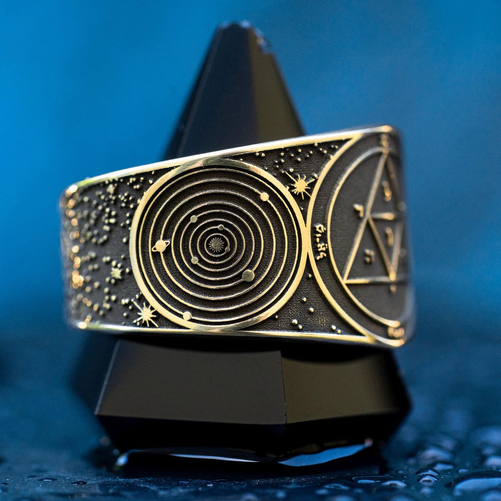 Goetia Third Pentacle of Mars Ring: Kabbalah Seal of Solomon Amulet