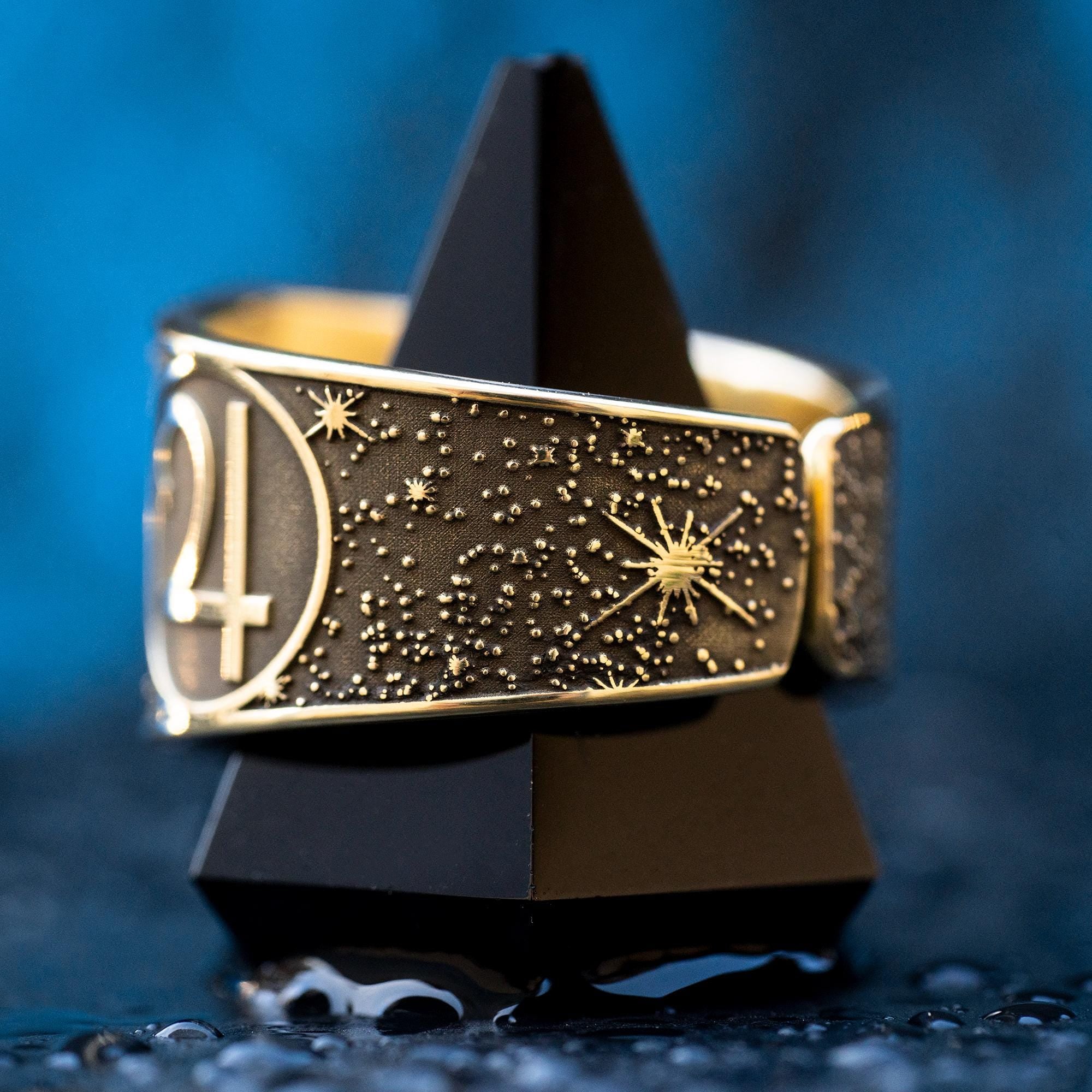 Goetia First Pentacle of Jupiter Ring: Solomon Kabbalah Amulet Talisman