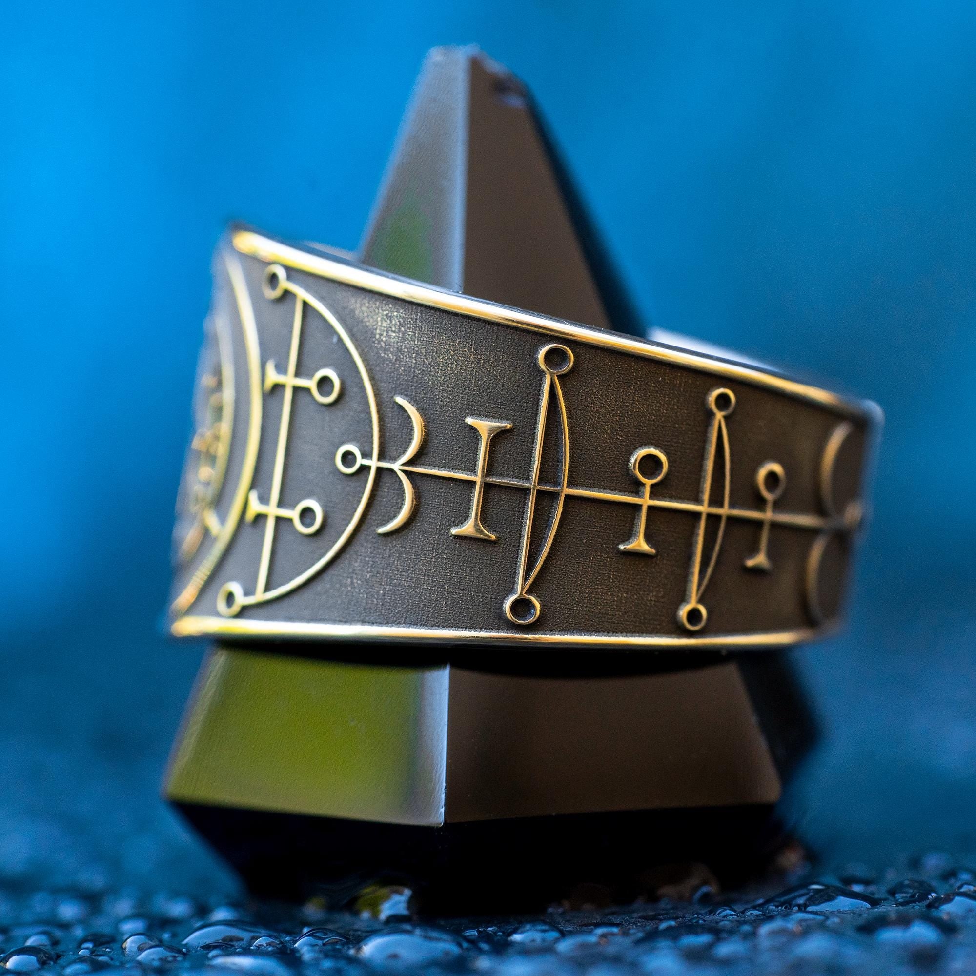 Duke Aim Seal Ring: Demon of True Answers, Solomon Amulet, Goetia Magic kabbalah occult