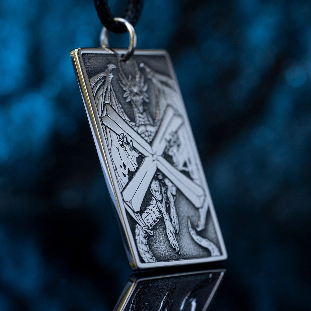 Gebo Rune of Magical Exchange and Gifts Celtic Dragon Treasure Elder Futhark Rune viking magic amulet kabbalah pendant talisman