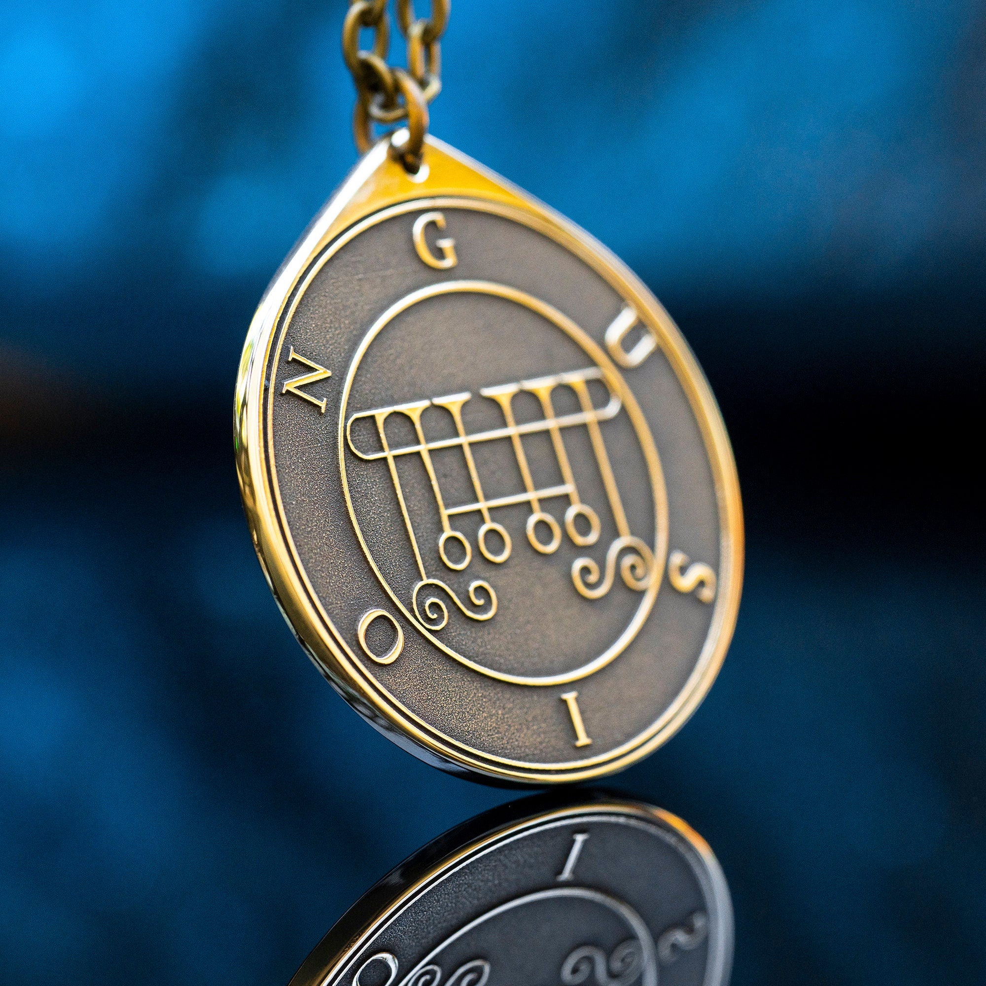 Gusion Seal Pendant: Demon of Truth and Prophecy, Solomon Goetia Kabbalah Amulet Occult Talisman