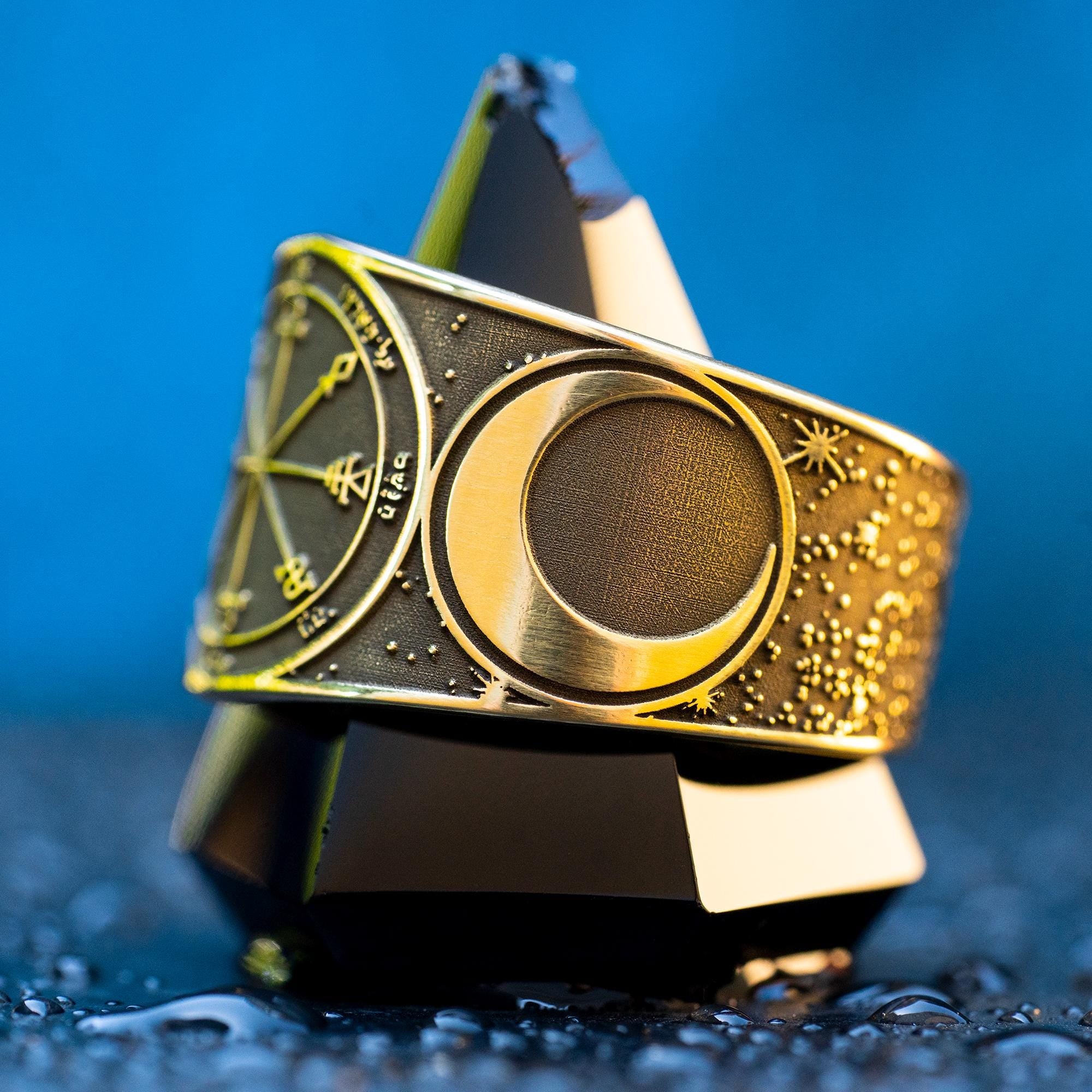 Goetia Sixth Pentacle of the Moon Ring: Kabbalah Amulet Talisman