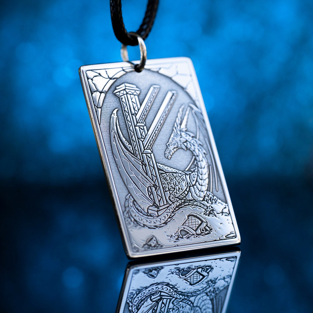 Fehu Rune for Wealth Celtic Dragon Treasure Elder Futhark Rune viking magic amulet kabbalah pendant talisman