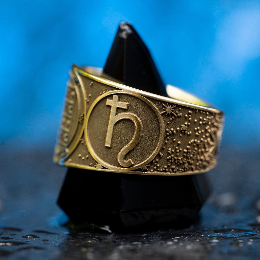 Goetia First Pentacle of Saturn Ring: Kabbalah Amulet Talisman