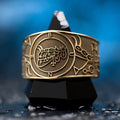 Bune seal ring with Ars Goetia demon sigil engraved as a dark occult talisman