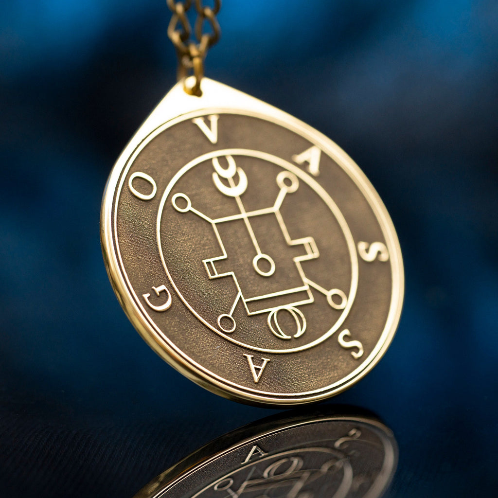 Prince Vassago Brass Pendant: Lesser Key of Solomon Amulet