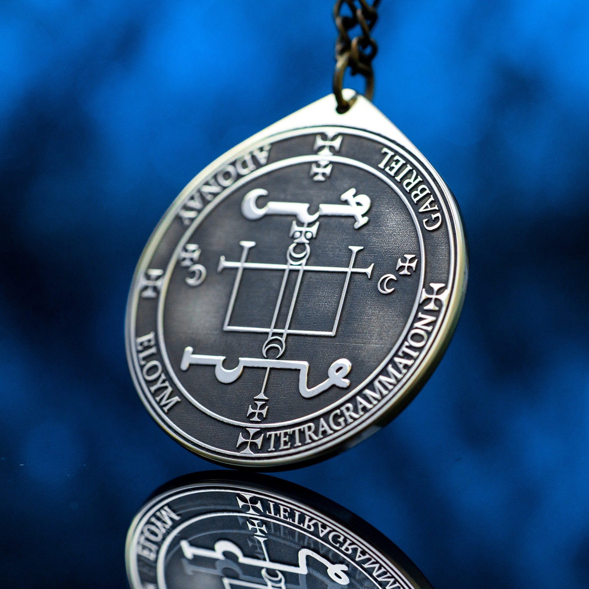 Archangel Gabriel Seal of Solomon Pendant: Kabbalah Amulet Talisman