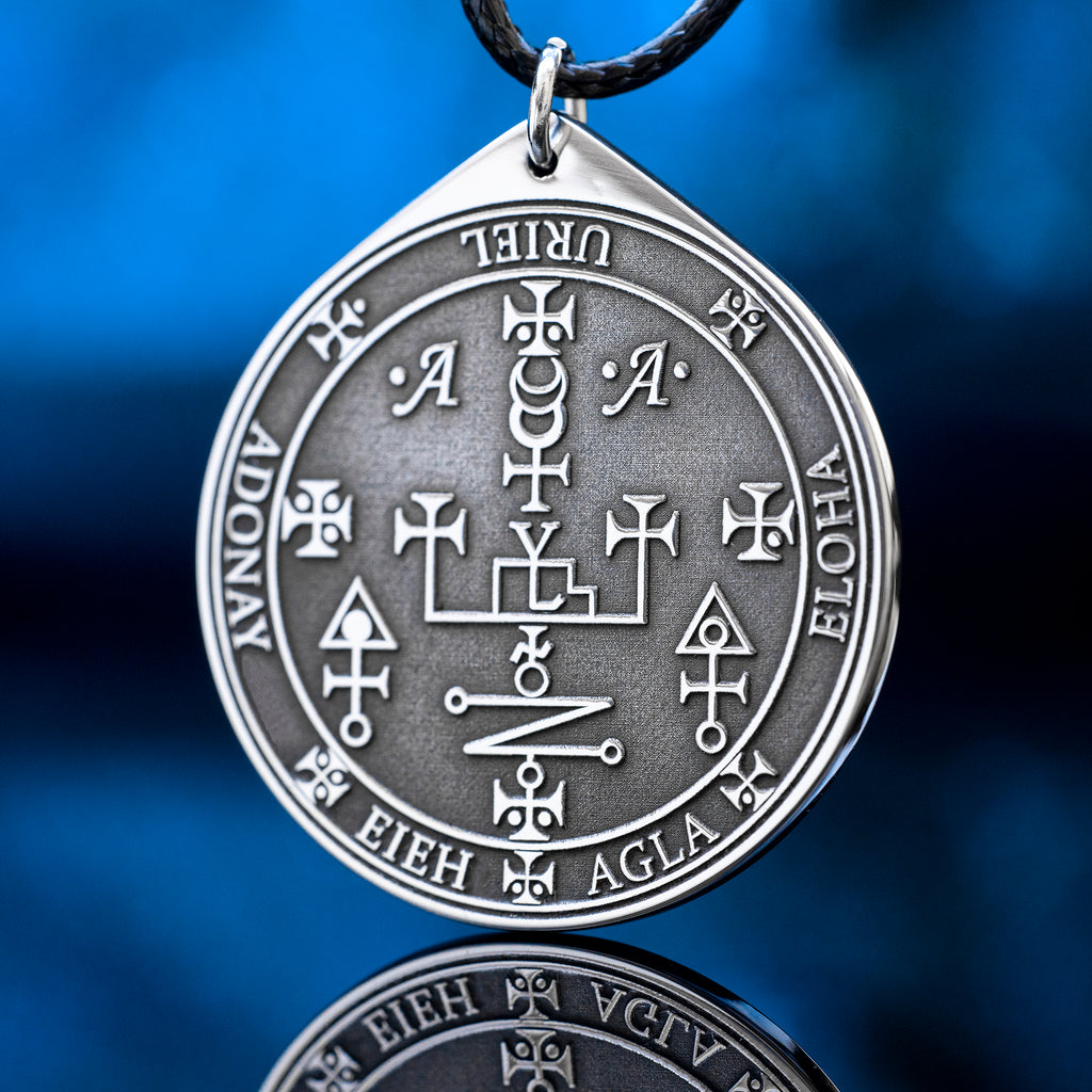 Archangel Uriel Pendant: Spirit of Vitality and Medicine, Goetia Solomon Kabbalah Amulet