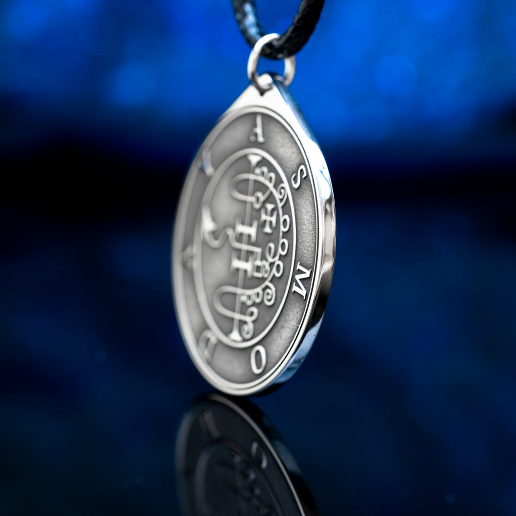 Asmoday Seal Pendant: Demon of Knowledge and Treasures, Goetia Solomon Kabbalah Amulet