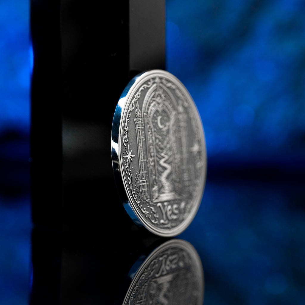 Portal Decision Coin: Yes No Oracle Flip Token, Open Gate Locked Door Talisman