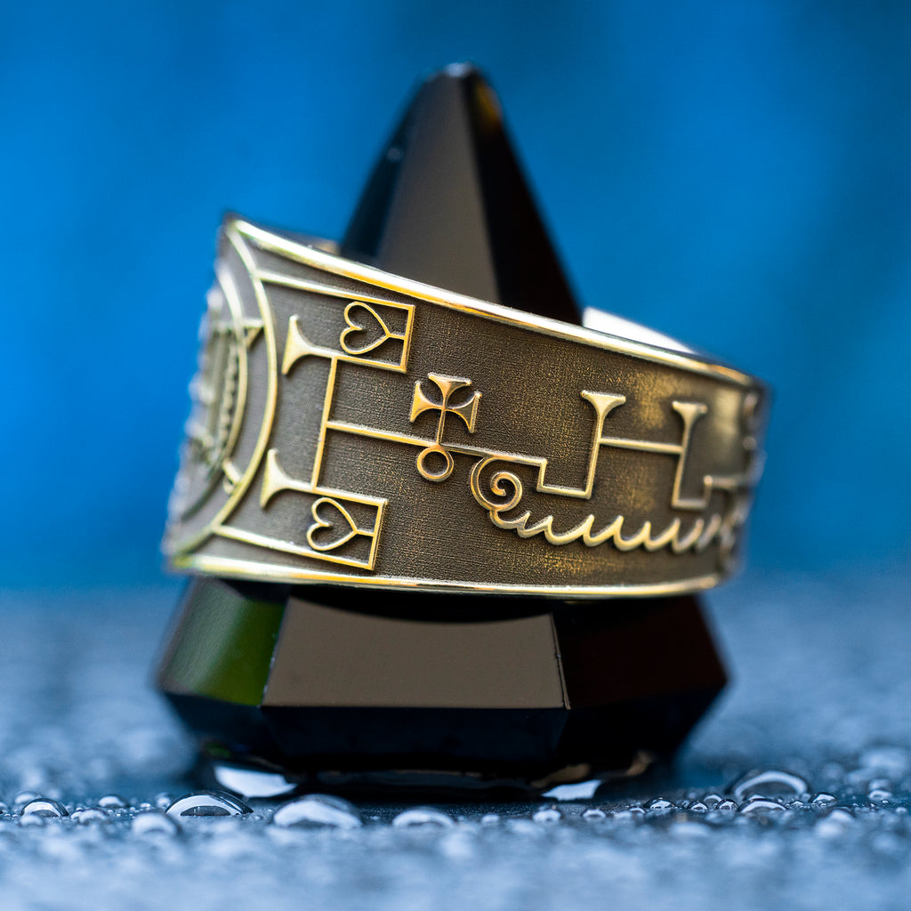 Vapula Seal Ring: Goetia Sigil of Duke Vapula, Spirit of Knowledge and Craftsmanship