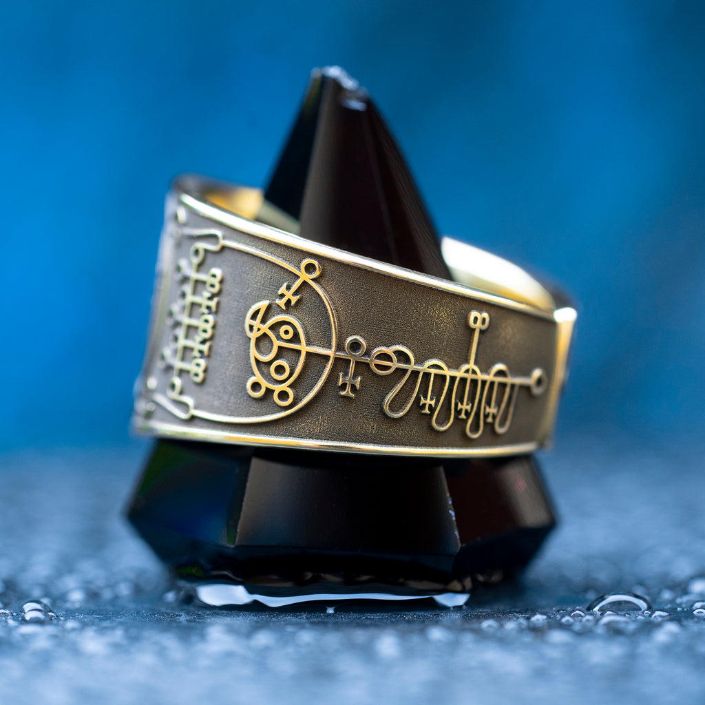 Vepar Seal Ring - Goetia Sigil of Duke Vepar, Master of the Waters & Storms
