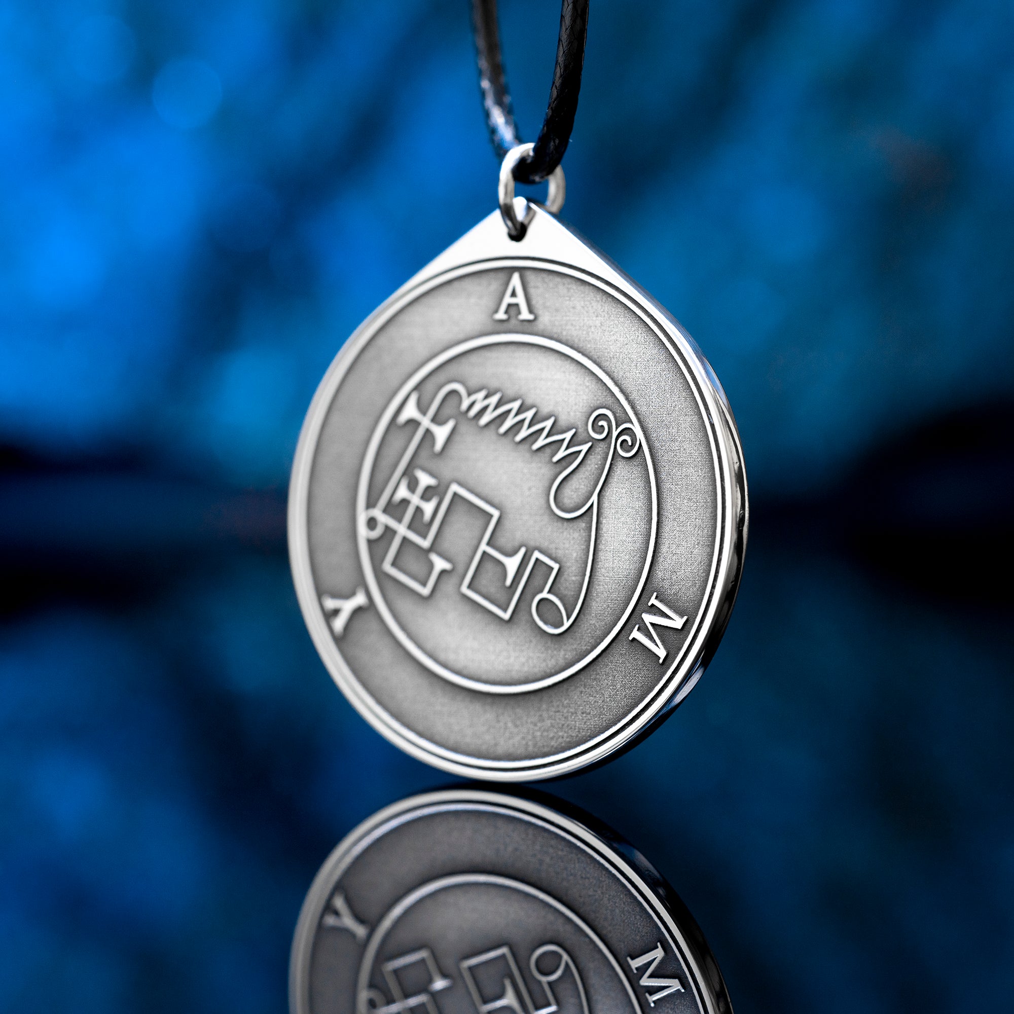 Amy Goetia seal pendant inspired by the demon of astrology, liberal sciences, and hidden treasures