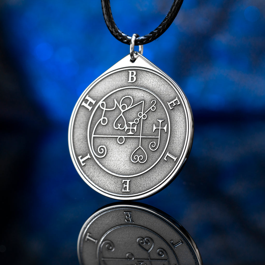 King Beleth seal Pendant with Ars Goetia symbolism of love, desire, attraction, music, and royal demonic power