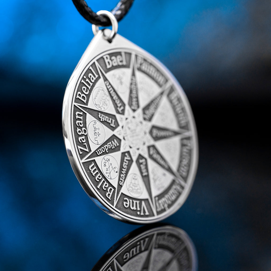Nine Kings of Solomon Demons - Lesser Key of Solomon Seal kabbalah amulet pendant occult magic goetia talisman