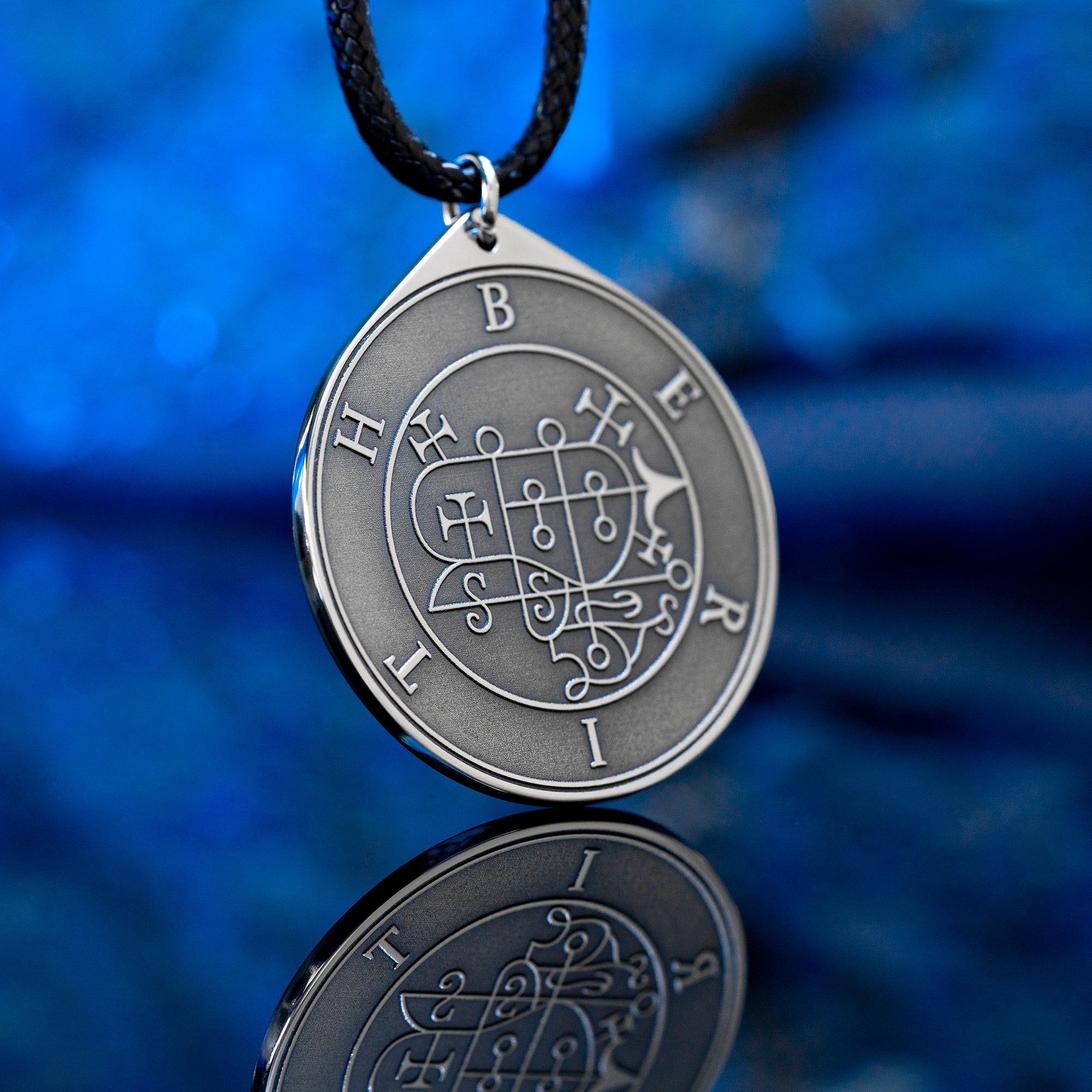 Berith seal pendant with engraved Ars Goetia sigil associated with alchemy, gold, dignities, and true answers