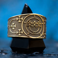 Prince Sitri Brass Ring: Occult Key of Solomon Seal, Adjustable