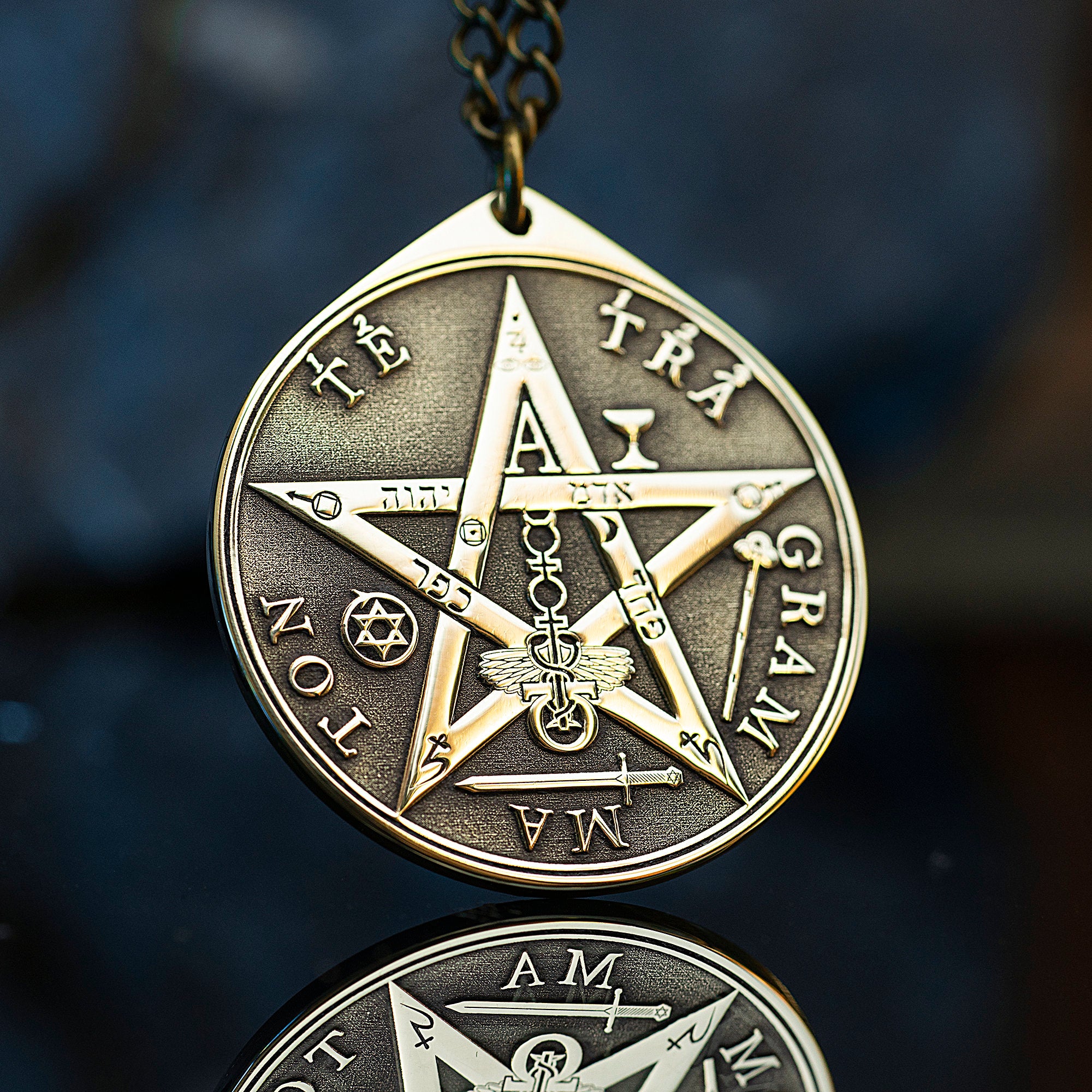 Tetragrammaton Pentagram Amulet: Goetia Solomon Seal Kabbalah Talisman