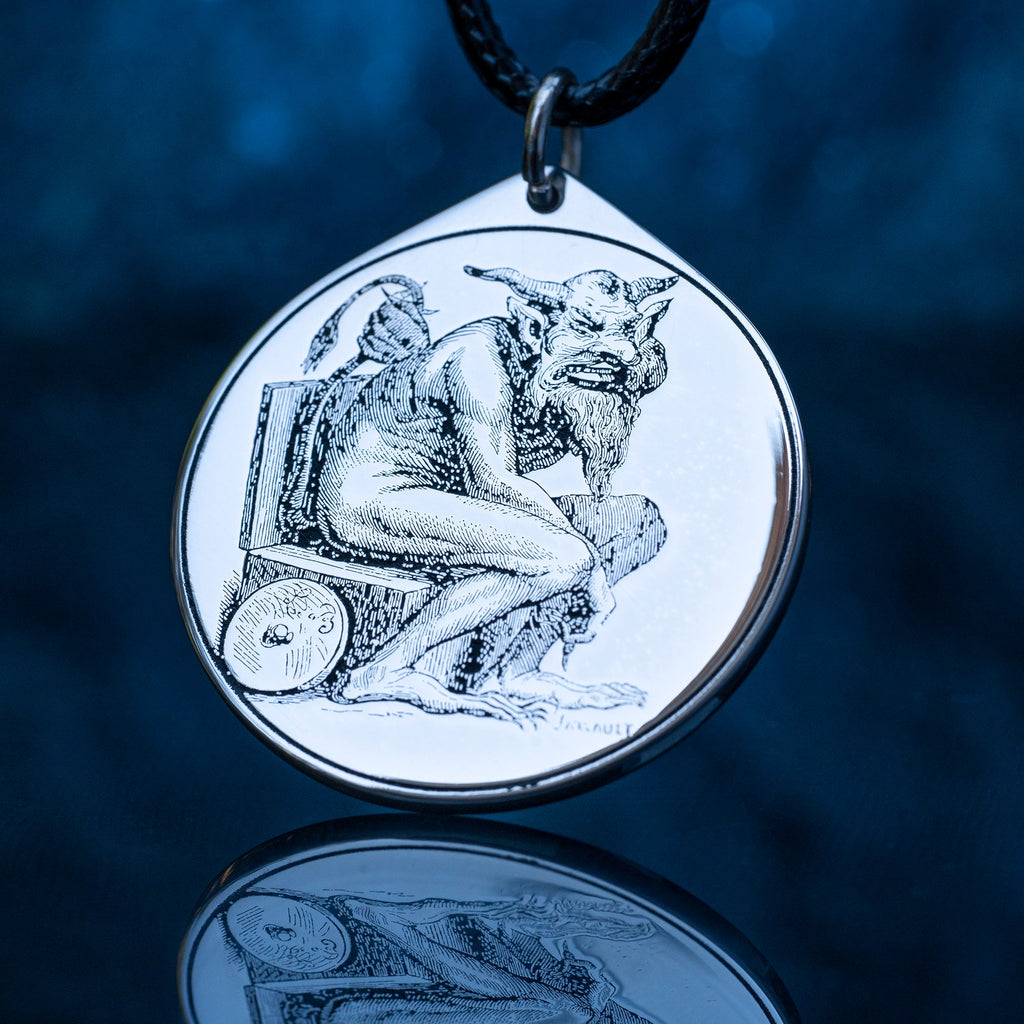 Belphegor Seal Amulet Pendant: Stainless Steel Occult Talisman