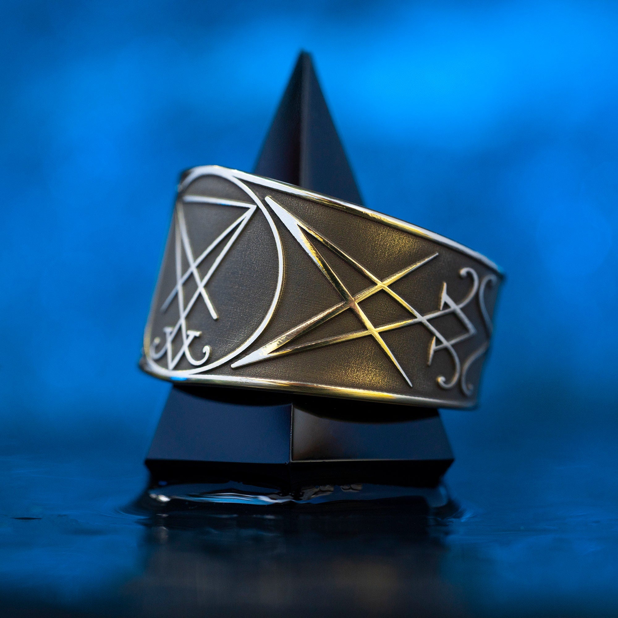 Lucifer Seal Ring: Demon of Light and Wisdom, Goetia Solomon Kabbalah Talisman
