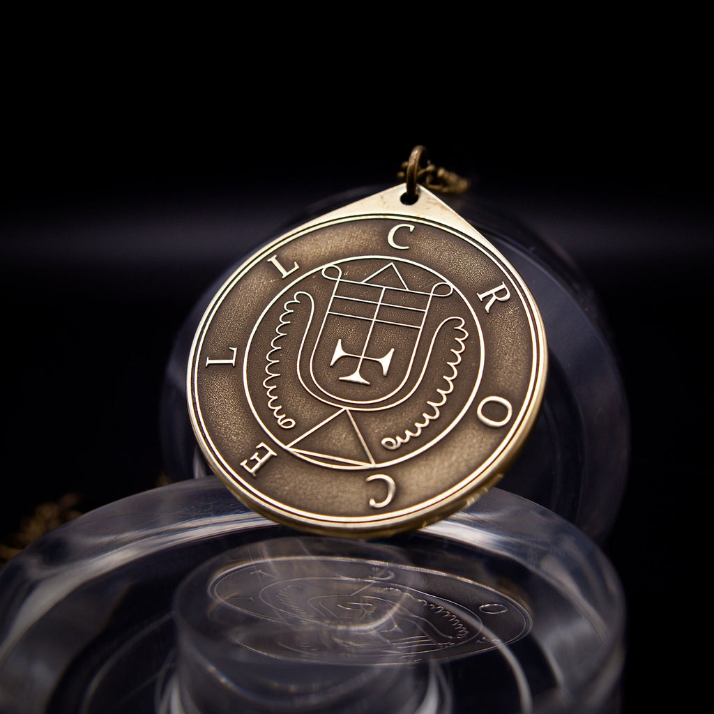 Crocell Seal Pendant: Demon of Hidden Knowledge and Geometry, Solomon Goetia Kabbalah