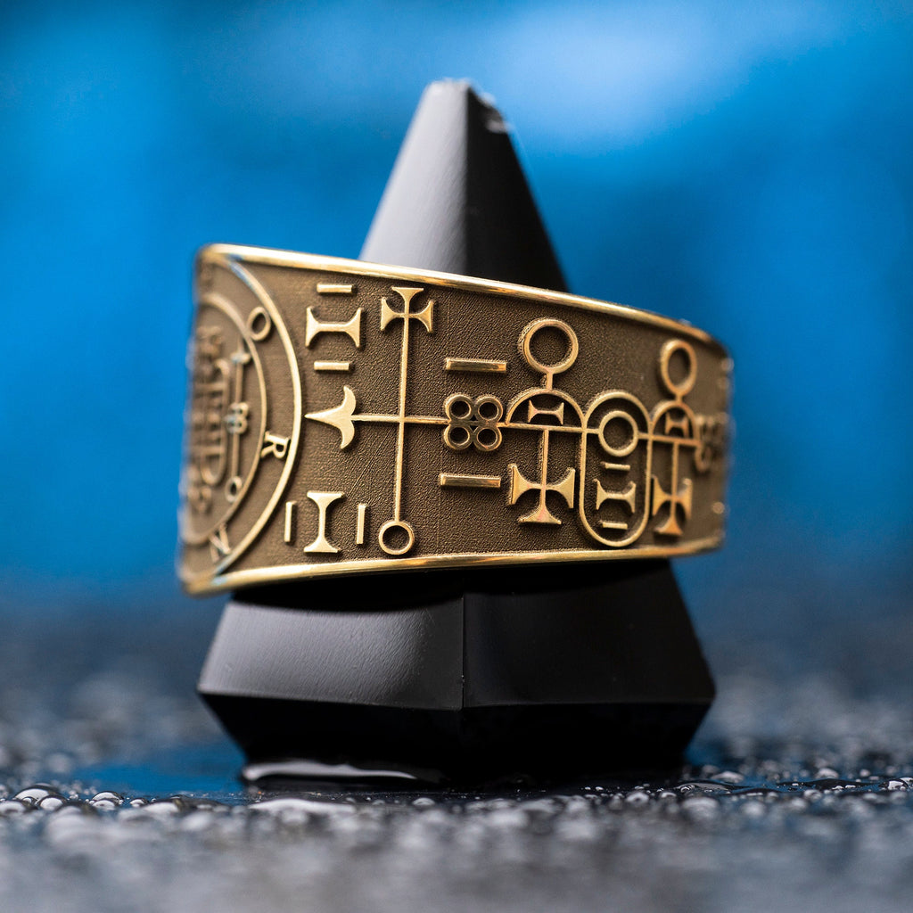 Marquis Forneus Brass Ring: Lesser Key of Solomon Seal, Adjustable