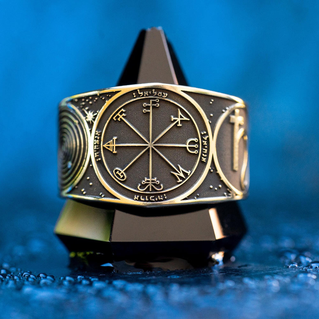 Goetia Third Pentacle of Saturn Ring: Kabbalah Amulet Talisman
