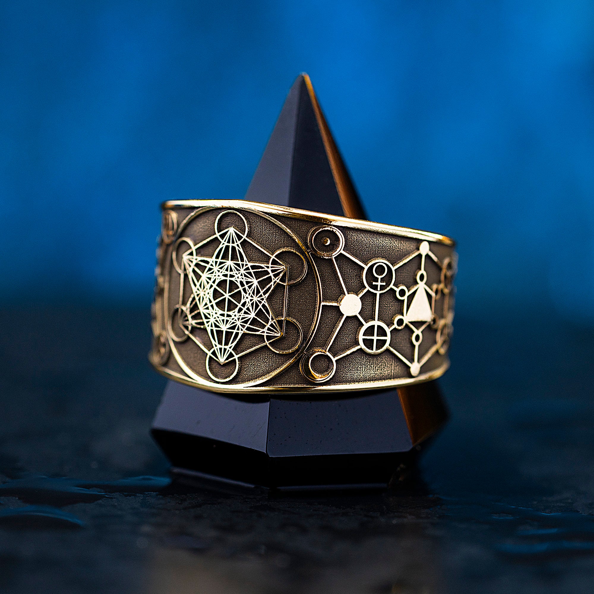 Archangel Metatron Seal Ring: Adjustable Brass Kabbalah Amulet