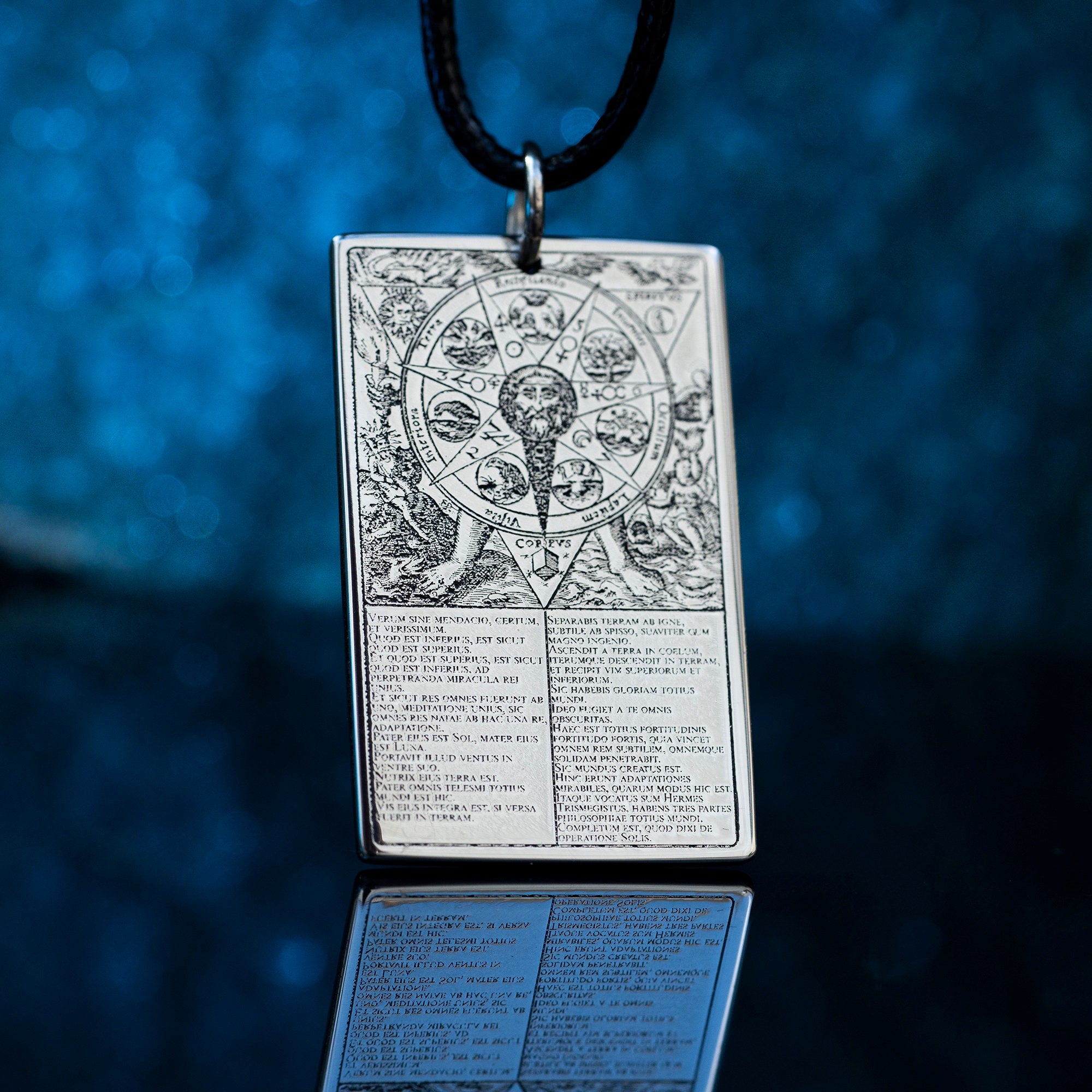 Emerald Tablet Pendant: Azoth of the Philosophers Alchemy Amulet