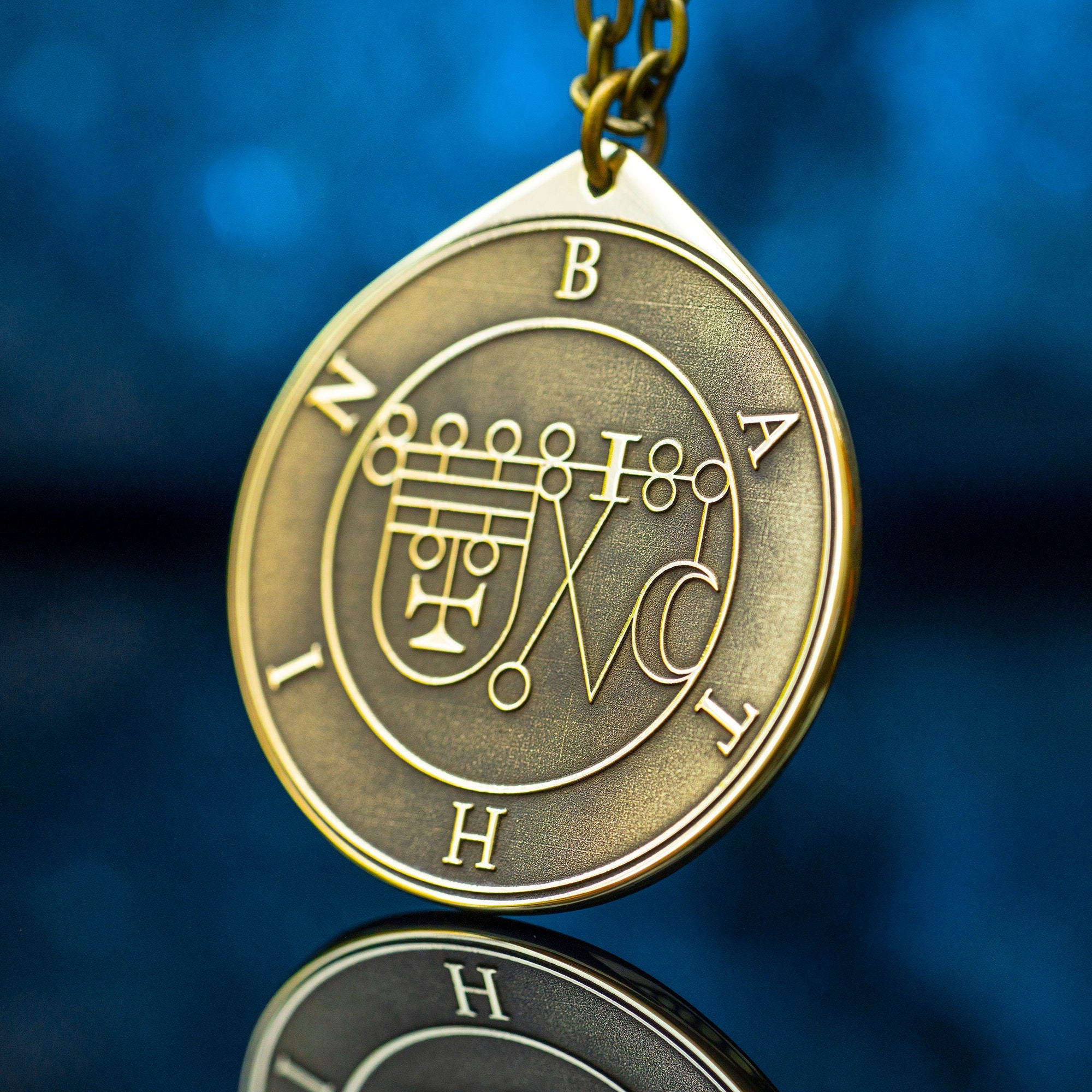 Bathin Seal Pendant: Demon of Hidden Paths and Travel, Goetia Solomon Kabbalah Amulet