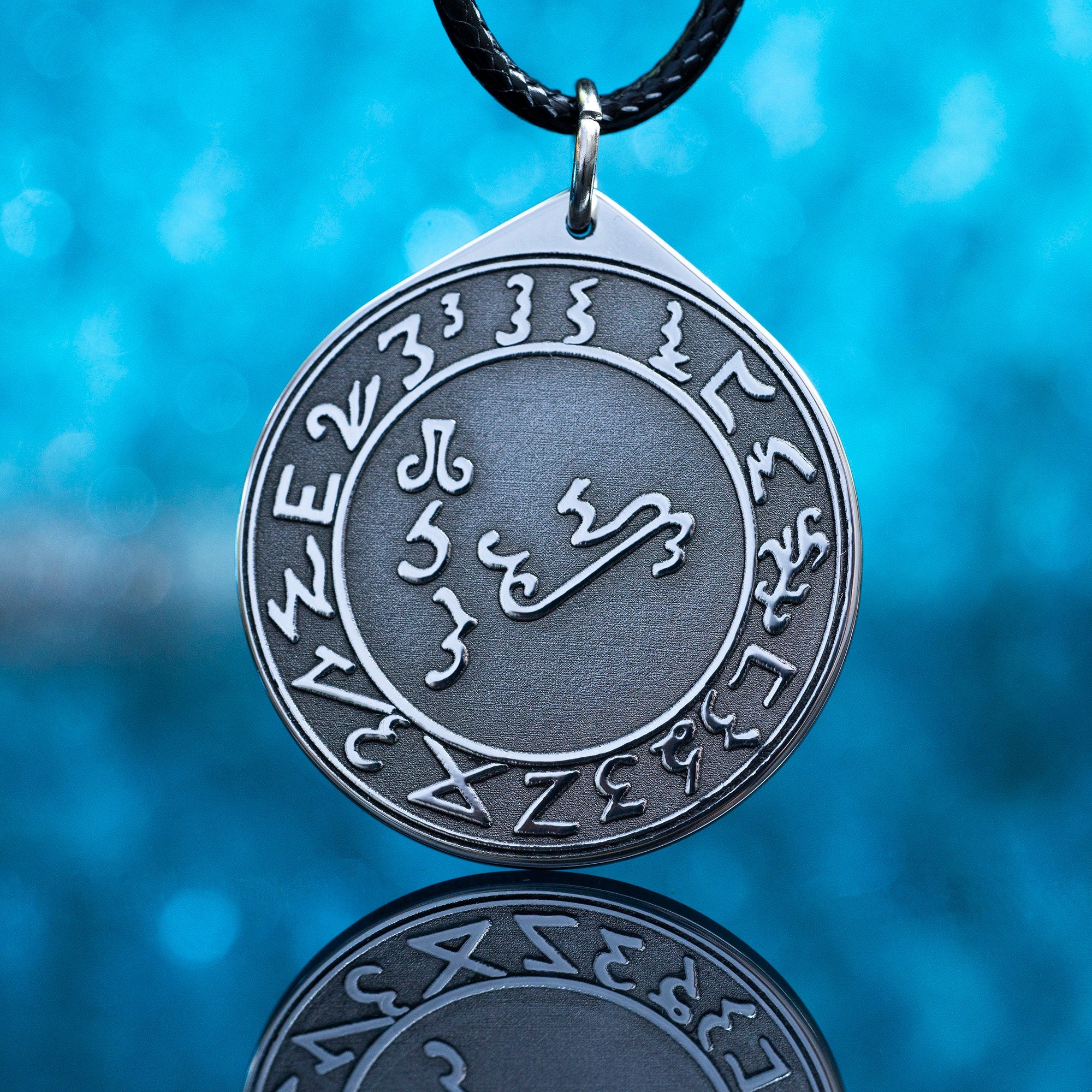 Grimorium Verum Lucifer Seal Pendant: Sacred Geometry Talisman