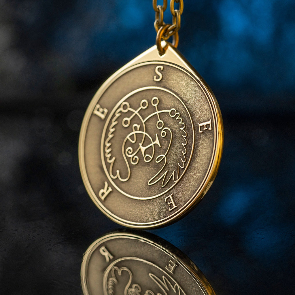 Prince Seere Brass Pendant: Lesser Key of Solomon Amulet