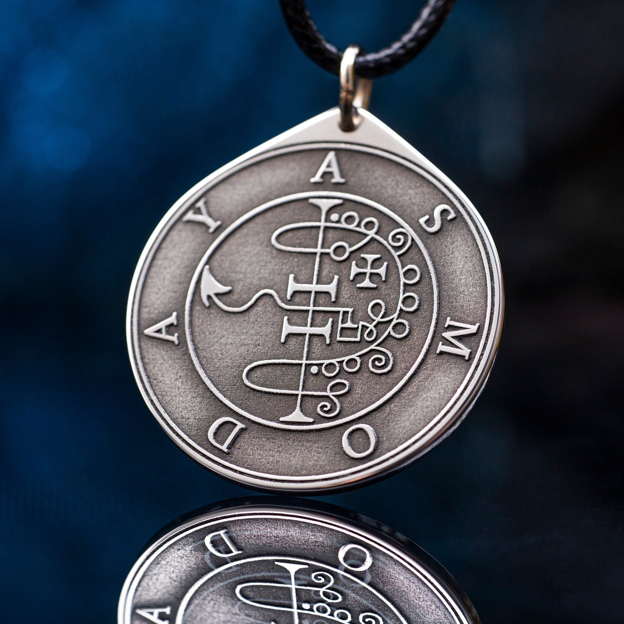 Asmoday Seal Pendant: Demon of Invincibility and Treasures, Goetia Solomon Kabbalah Occult Magic