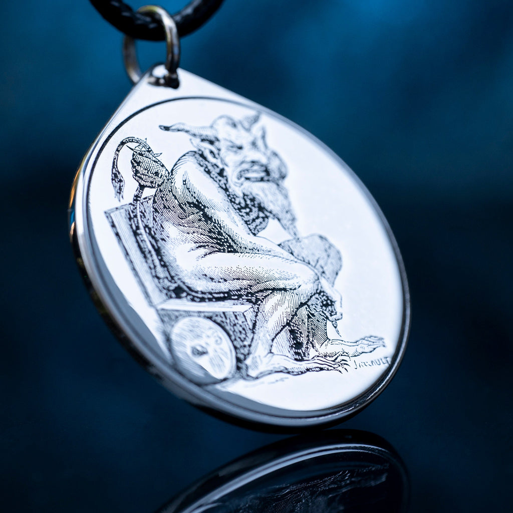 Belphegor Seal Amulet Pendant: Stainless Steel Occult Talisman